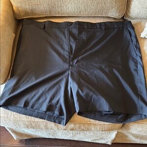 Roundtree & Yorke Black Flat Front Shorts Relaxed Fit